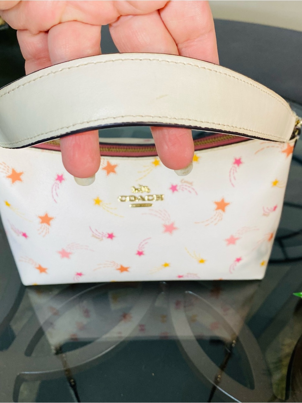 Coach Clara Shoulder Bag with Shooting Star Print Chalk Multi CE590 - Picture 11 of 13